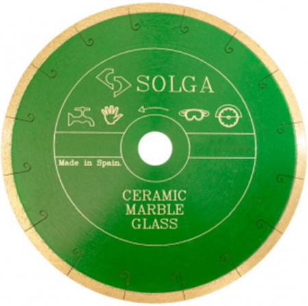 Диск алмазный Solga Diamant CERAMICS, MARBLE сплошной (керамика, мрамор) 180мм/25,4